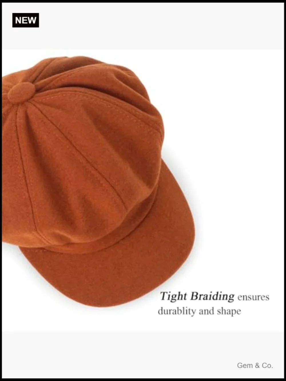 Vintage Newsboy Baker Boy Hat Adjustable Wool Beret for Women